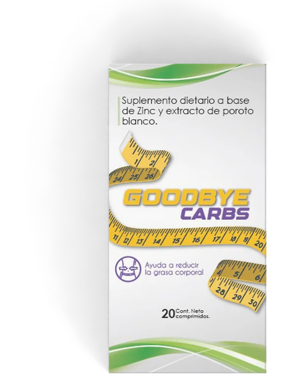 Caja de Goodbye Carbs, suplemento dietario de 20 comprimidos